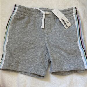 Janie and Jack Gray Shorts with Colorful Stripes